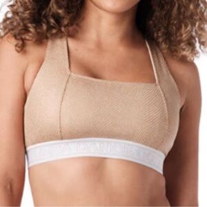 🆕 Zumba Dance Company | Sports Bra Beige Snakeskin Size Small